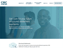 Tablet Screenshot of cbcsettlementfunding.com
